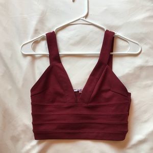 Maroon crop top
